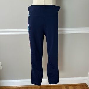 Tommy Bahama Navy Leggings with Colorful Side Detail